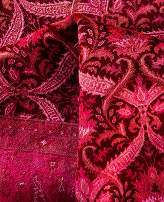 Overdyed Hand-Knotted Wool Modern-Contemporary Pink Area Rug 9' 9" x 6' 10"