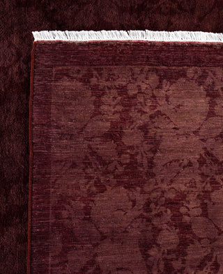 Overdyed One-of-a-Kind Wool Red Area Rug 9' 1" x 11' 9"