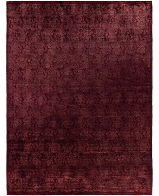 Overdyed One-of-a-Kind Wool Red Area Rug 9' 1" x 11' 9"