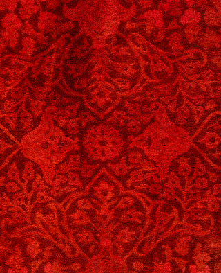 Overdyed Hand-Knotted Wool Modern-Contemporary Pink Area Rug 8' 3" x 10' 7"