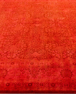 Overdyed Hand-Knotted Wool Modern-Contemporary Pink Area Rug 8' 3" x 10' 7"