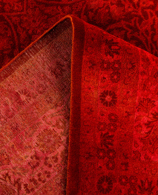 Overdyed Hand-Knotted Wool Modern-Contemporary Pink Area Rug 8' 3" x 10' 7"