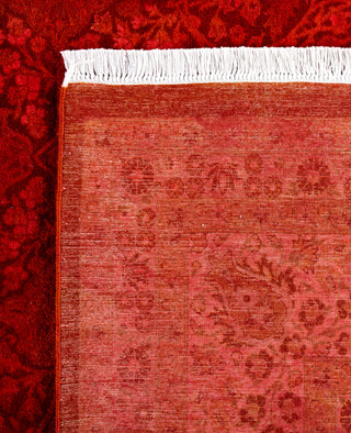 Overdyed Hand-Knotted Wool Modern-Contemporary Pink Area Rug 8' 3" x 10' 7"