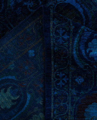 Overdyed One-of-a-Kind Wool Navy Area Rug 12' 1" x 17' 7"