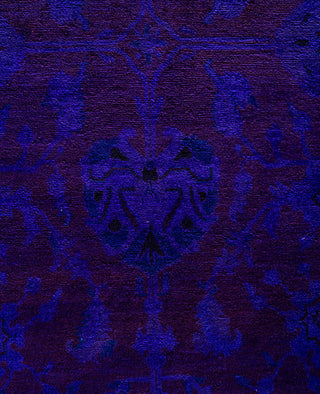 Overdyed One-of-a-Kind Wool Purple Area Rug 9' 3" x 12' 2"