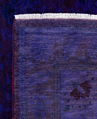 Overdyed One-of-a-Kind Wool Purple Area Rug 9' 3" x 12' 2"