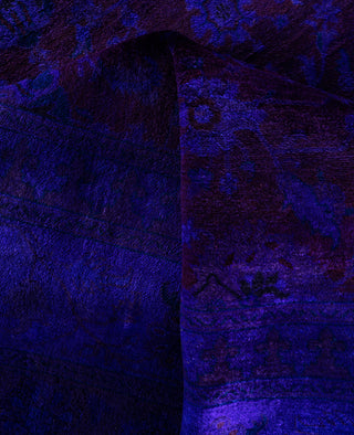 Overdyed One-of-a-Kind Wool Purple Area Rug 9' 3" x 12' 2"