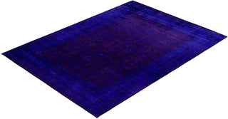 Overdyed One-of-a-Kind Wool Purple Area Rug 9' 3" x 12' 2"