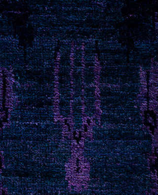 Contemporary Overdyed Wool Hand Knotted Purple Area Rug 4' 5" x 7' 5"