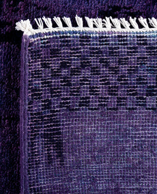 Contemporary Overdyed Wool Hand Knotted Purple Area Rug 4' 5" x 7' 5"
