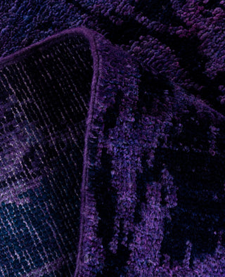 Contemporary Overdyed Wool Hand Knotted Purple Area Rug 4' 5" x 7' 5"