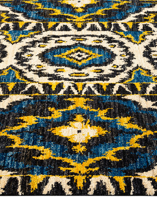 Modern - Contemporary Hand Knotted Blue Runner 3' 10" x 12' 1"
