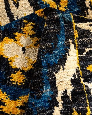 Modern - Contemporary Hand Knotted Blue Runner 3' 10" x 12' 1"