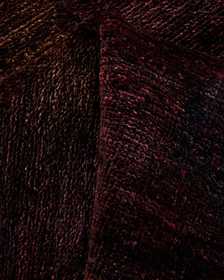 Modern - Contemporary Hand-Knotted Brown Runner 4' 1" x 10' 2"