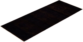 Modern - Contemporary Hand-Knotted Brown Runner 4' 1" x 10' 2"