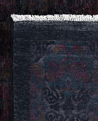 Overdyed One-of-a-Kind Wool Black Area Rug 12' 1" x 15' 3"