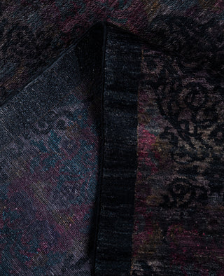 Overdyed One-of-a-Kind Wool Black Area Rug 12' 1" x 15' 3"