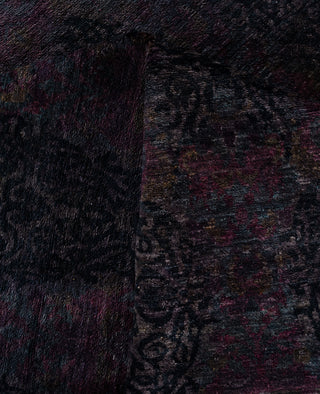 Overdyed One-of-a-Kind Wool Black Area Rug 12' 1" x 15' 3"