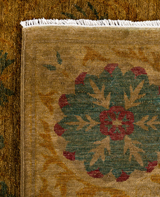 Overdyed Hand-Knotted Wool Modern-Contemporary Gold Area Rug 9' 4" x 12' 10"