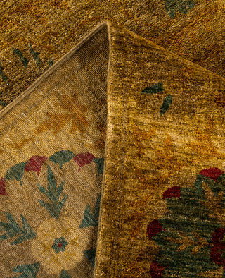 Overdyed Hand-Knotted Wool Modern-Contemporary Gold Area Rug 9' 4" x 12' 10"