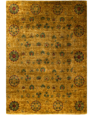 Overdyed Hand-Knotted Wool Modern-Contemporary Gold Area Rug 9' 4" x 12' 10"