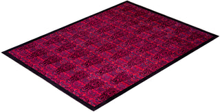 Modern Overdyed Hand Knotted Wool Pink Area Rug 9' 1" x 12' 2"