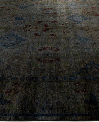 Overdyed One-of-a-Kind Wool Brown Area Rug 9' 2" x 12' 1"