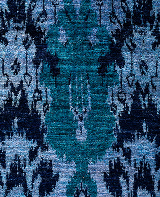 Overdyed Hand-Knotted Wool Modern-Contemporary Purple Area Rug 5' 1" x 8' 1"