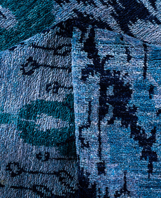 Overdyed Hand-Knotted Wool Modern-Contemporary Purple Area Rug 5' 1" x 8' 1"