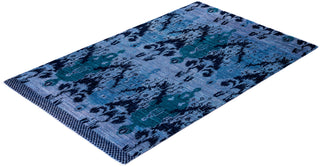 Overdyed Hand-Knotted Wool Modern-Contemporary Purple Area Rug 5' 1" x 8' 1"