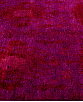 Overdyed Hand-Knotted Wool Modern-Contemporary Purple Area Rug 5' 1" x 8' 0"