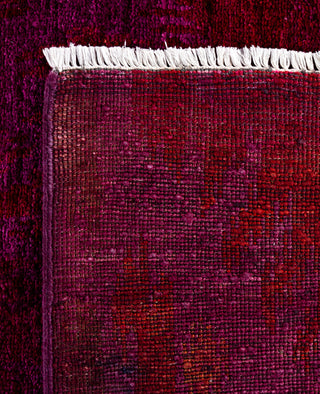 Overdyed Hand-Knotted Wool Modern-Contemporary Purple Area Rug 5' 1" x 8' 0"
