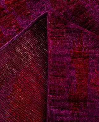 Overdyed Hand-Knotted Wool Modern-Contemporary Purple Area Rug 5' 1" x 8' 0"