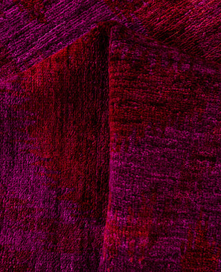 Overdyed Hand-Knotted Wool Modern-Contemporary Purple Area Rug 5' 1" x 8' 0"