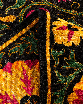Modern - Contemporary Hand Knotted Black Area Rug 8' 2" x 10' 5"