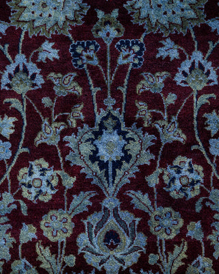 Contemporary Hand Knotted Overdyed Blue Area Rug 6' 3" x 9' 0"