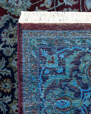 Contemporary Hand Knotted Overdyed Blue Area Rug 6' 3" x 9' 0"