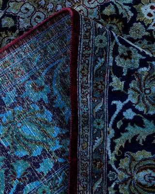 Contemporary Hand Knotted Overdyed Blue Area Rug 6' 3" x 9' 0"
