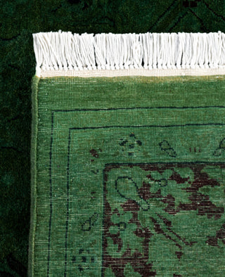 Contemporary Overdyed Wool Hand Knotted Green Area Rug 6' 0" x 8' 10"