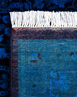 Fine Vibrance, One-of-a-Kind Hand-Knotted Runner Rug  - Blue, 2' 7" x 12' 3"