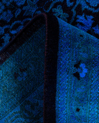 Fine Vibrance, One-of-a-Kind Hand-Knotted Runner Rug  - Blue, 2' 7" x 12' 3"
