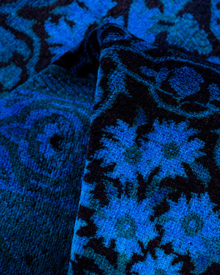Fine Vibrance, One-of-a-Kind Hand-Knotted Runner Rug  - Blue, 2' 7" x 12' 3"