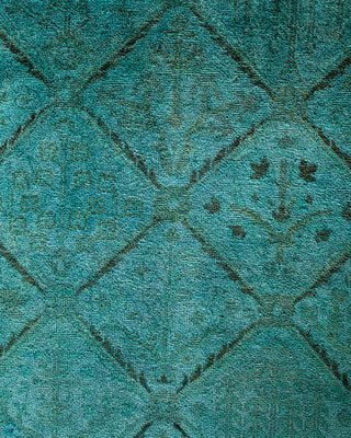 Contemporary Hand-Knotted Overdyed Blue Area Rug 6' 2" x 8' 10"