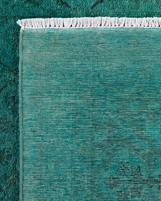 Contemporary Hand-Knotted Overdyed Blue Area Rug 6' 2" x 8' 10"