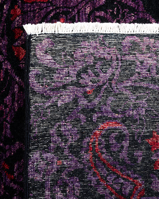 Modern - Contemporary Hand Knotted Black Area Rug 4' 2" x 5' 1"