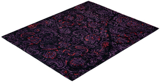 Modern - Contemporary Hand Knotted Black Area Rug 4' 2" x 5' 1"