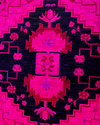 Overdyed Hand-Knotted Pink Area Rug 8' 10" x 12' 3"