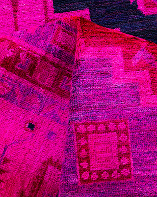 Overdyed Hand-Knotted Pink Area Rug 8' 10" x 12' 3"