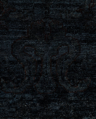 Contemporary Overdyed Wool Hand Knotted Black Runner 3' 0" x 17' 4"