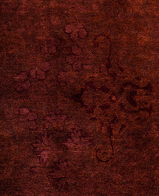 Contemporary Overdyed Wool Hand Knotted Brown Area Rug 6' 3" x 9' 6"